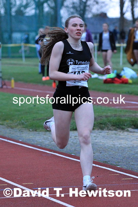 1500 metres, 2022 NEGP No. 1,  Monkton Stadium, April 20th, on a very cold night. Photo: David T. Hewitson/Sports for All Pics